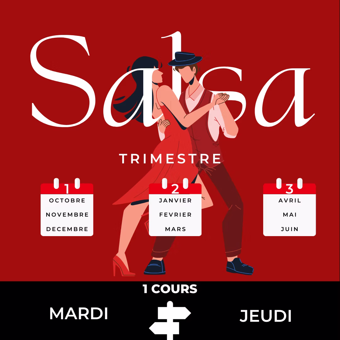 Inscription pour 1 cours (Mardi Ou bien Jeudi) au Trimestre